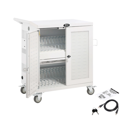 Tripp Lite Safe-IT Multi-Device UV Charging Cart, Hospital-Grade, 32 USB Ports, White — Being Shipped