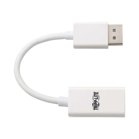 Tripp Lite DisplayPort to HDMI Active Adapter (M/F), 4K 60Hz, HDR, DP 1.2, HDCP 2.2, White, 6 in. — Being Shipped