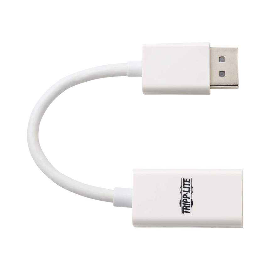 Tripp Lite DisplayPort to HDMI Active Adapter (M/F), 4K 60Hz, HDR, DP 1.2, HDCP 2.2, White, 6 in. — Being Shipped
