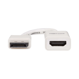 Tripp Lite DisplayPort to HDMI Active Adapter (M/F), 4K 60Hz, HDR, DP 1.2, HDCP 2.2, White, 6 in. — Being Shipped