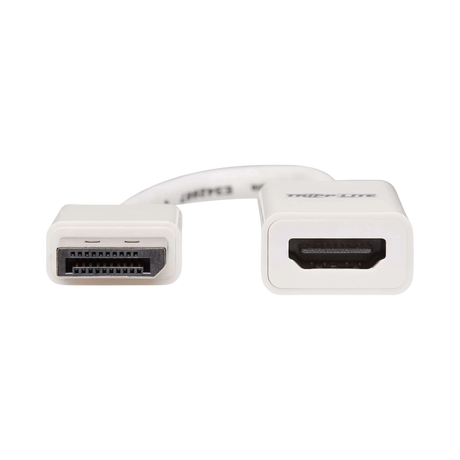 Tripp Lite DisplayPort to HDMI Active Adapter (M/F), 4K 60Hz, HDR, DP 1.2, HDCP 2.2, White, 6 in. — Being Shipped