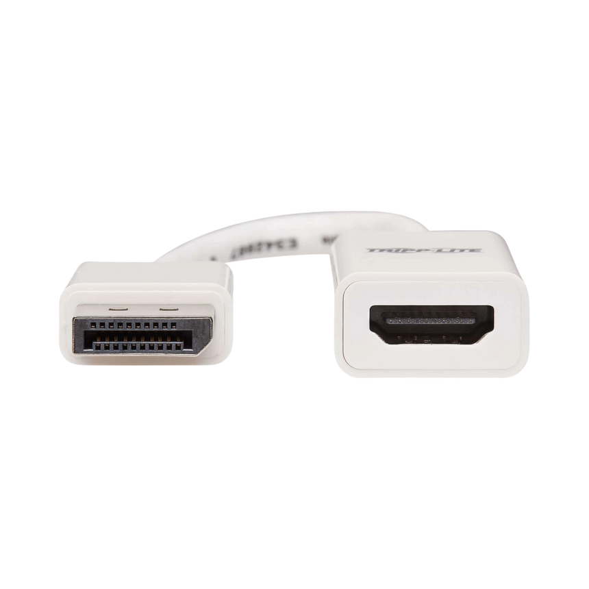 Tripp Lite DisplayPort to HDMI Active Adapter (M/F), 4K 60Hz, HDR, DP 1.2, HDCP 2.2, White, 6 in. — Being Shipped