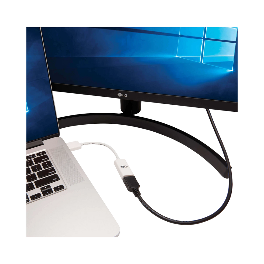 Tripp Lite DisplayPort to HDMI Active Adapter (M/F), 4K 60Hz, HDR, DP 1.2, HDCP 2.2, White, 6 in. — Being Shipped