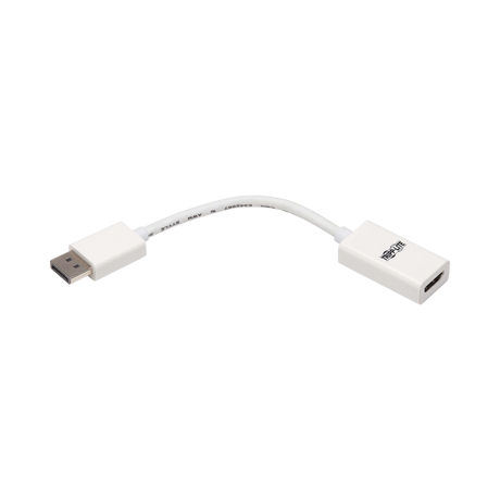 Tripp Lite DisplayPort to HDMI Active Adapter (M/F), 4K 60Hz, HDR, DP 1.2, HDCP 2.2, White, 6 in. — Being Shipped