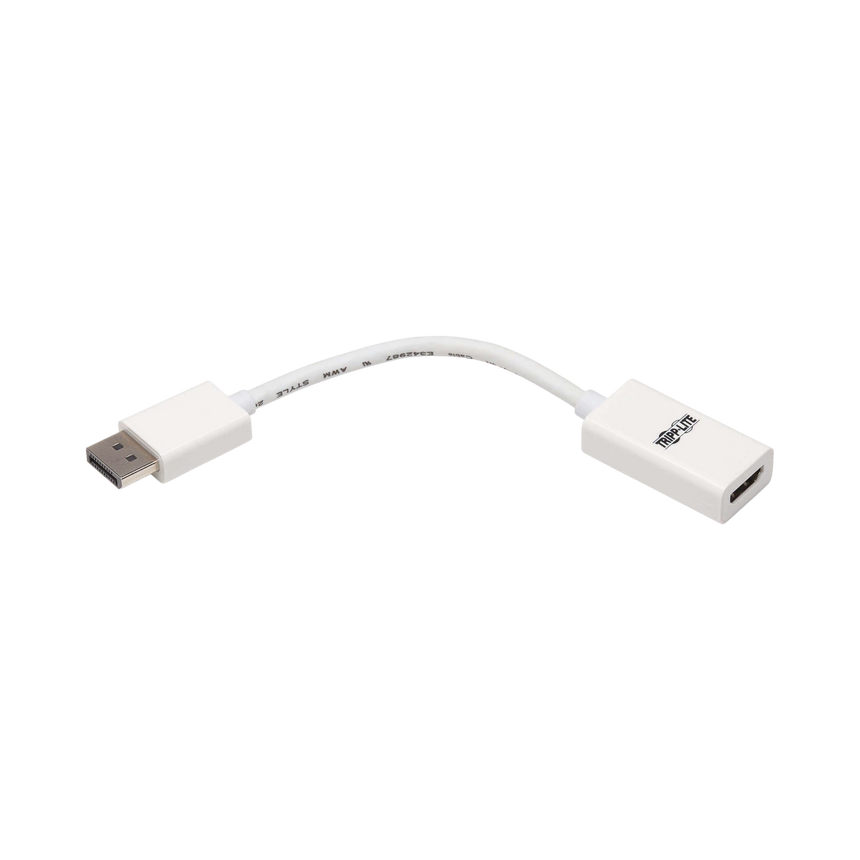 Tripp Lite DisplayPort to HDMI Active Adapter (M/F), 4K 60Hz, HDR, DP 1.2, HDCP 2.2, White, 6 in. — Being Shipped