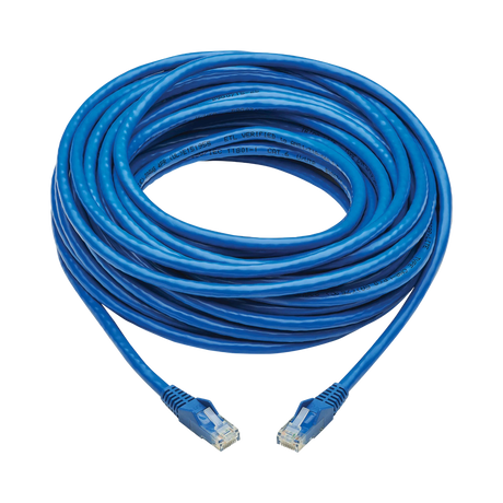 Tripp Lite Cat6 Gigabit Snagless Molded UTP Ethernet Cable (RJ45 M/M), PoE, CMR-LP, Blue, 50 ft. (15.24 m), TAA — Being Shipped