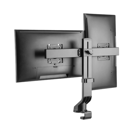 Tripp Lite Dual-Display Monitor Arm with Desk Clamp and Grommet, Height Adjustable, 17" to 27" Monitors — Being Shipped