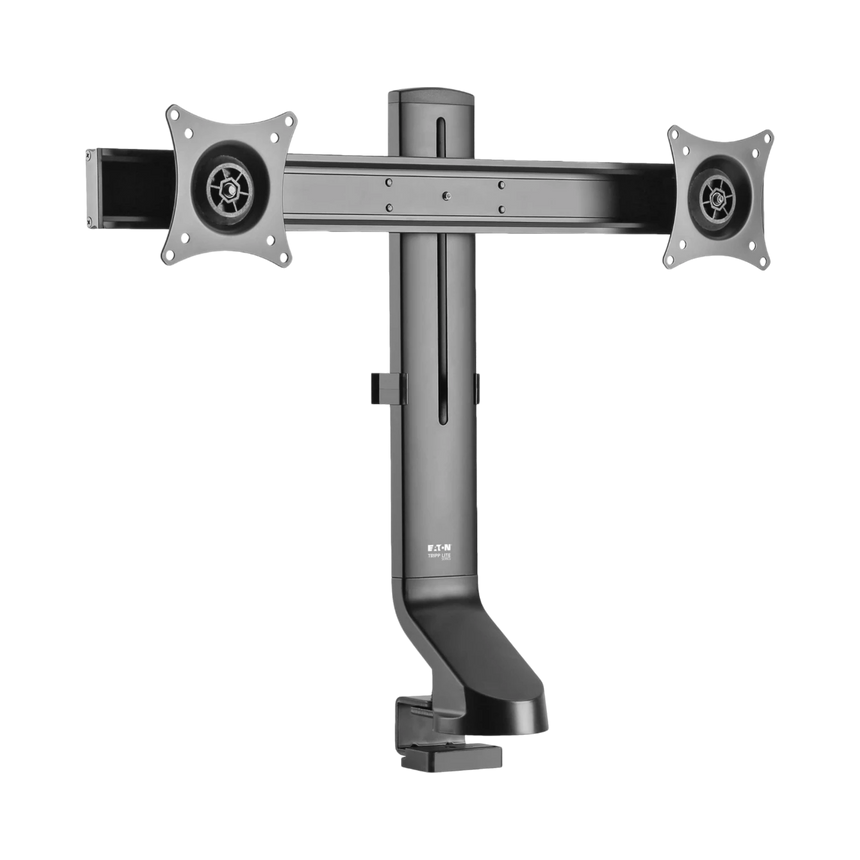Tripp Lite Dual-Display Monitor Arm with Desk Clamp and Grommet, Height Adjustable, 17" to 27" Monitors — Being Shipped