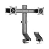 Tripp Lite Dual-Display Monitor Arm with Desk Clamp and Grommet, Height Adjustable, 17" to 27" Monitors — Being Shipped