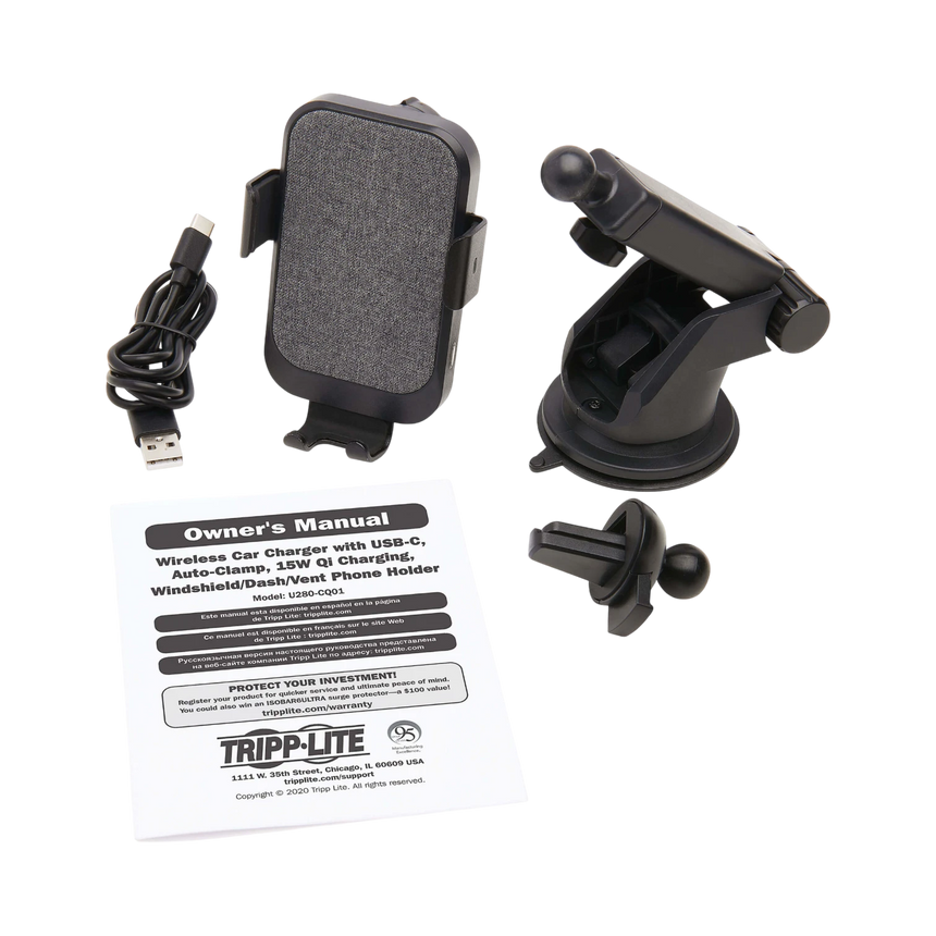 Tripp Lite 15W Fast Charging Wireless Car Charger — Being Shipped