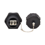 Tripp Lite Rigid Industrial IP68 Duplex Multimode Fiber Coupler (LC/LC) with Dust Cap, 10G Ethernet, TAA — Being Shipped
