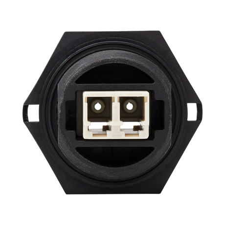 Tripp Lite Rigid Industrial IP68 Duplex Multimode Fiber Coupler (LC/LC) with Dust Cap, 10G Ethernet, TAA — Being Shipped
