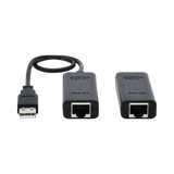 Tripp Lite 1-Port USB over Cat5/Cat6 Extender Kit with Power over Cable, USB 2.0, Up to 164.04 ft. (50M), Black, TAA — Being Shipped