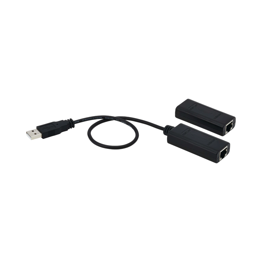 Tripp Lite 1-Port USB over Cat5/Cat6 Extender Kit with Power over Cable, USB 2.0, Up to 164.04 ft. (50M), Black, TAA — Being Shipped