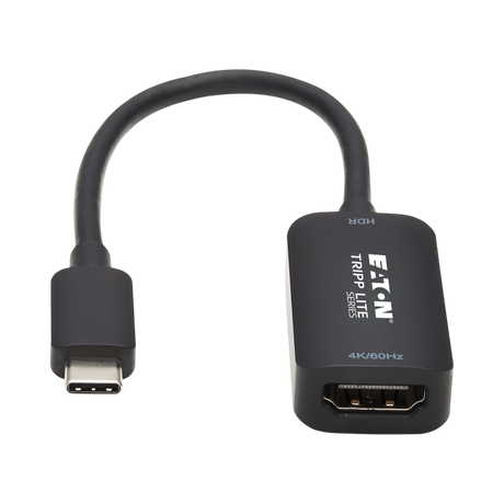 Tripp Lite USB-C to HDMI Active Adapter Cable (M/F), 4K 60 Hz, HDR, 4:4:4, DP 1.2 Alt Mode, HDCP 2.2, Black, 6 in. (15.2 cm) — Being Shipped