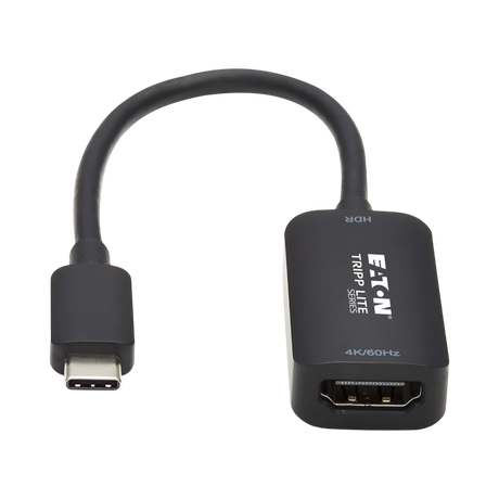 Tripp Lite USB-C to HDMI Active Adapter Cable (M/F), 4K 60 Hz, HDR, Black, 6 in. (15.2 cm) — Being Shipped