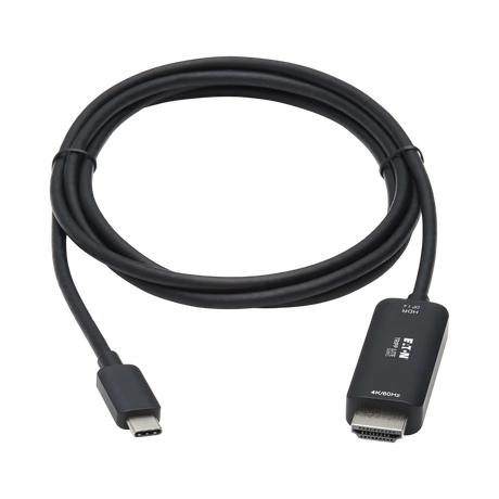 Tripp Lite USB-C to HDMI Active Adapter Cable (M/M), 4K 60 Hz, HDR, HDCP 2.2, DP 1.4 Alt Mode, Black, 3 ft. (0.9 m) — Being Shipped