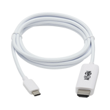 Tripp Lite USB-C to HDMI Adapter Cable (M/M), 4K, 4:4:4, Thunderbolt 3 Compatible, White, 6 ft. (1.8 m) — Being Shipped