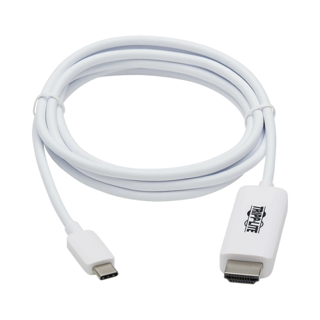 Tripp Lite USB-C to HDMI Adapter Cable (M/M), 4K, 4:4:4, Thunderbolt 3 Compatible, White, 6 ft. (1.8 m) — Being Shipped