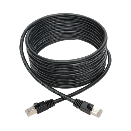 Tripp Lite Cat6a 10G Snagless Shielded STP Ethernet Cable (RJ45 M/M), PoE, Black, 12 ft. (3.66 m) — Being Shipped