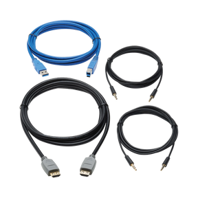 Tripp Lite HDMI KVM Cable Kit for B005-HUA2-K and B005-HUA4 KVM, 4K HDMI, USB 3.2 Gen 1, 3.5 mm, 10 ft. (3.1 m) — Being Shipped