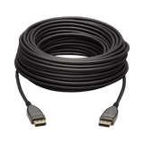 Tripp Lite DisplayPort Active Optical Cable (AOC), 8K 60 Hz (M/M), CL3 Rated, Latching Connectors, Black, 25 m (82 ft.) — Being Shipped