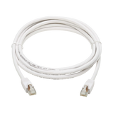 Tripp Lite Safe-IT Cat6a 10G Snagless Antibacterial S/FTP Ethernet Cable (RJ45 M/M), PoE, White, 7 ft. (2.13 m), TAA — Being Shipped