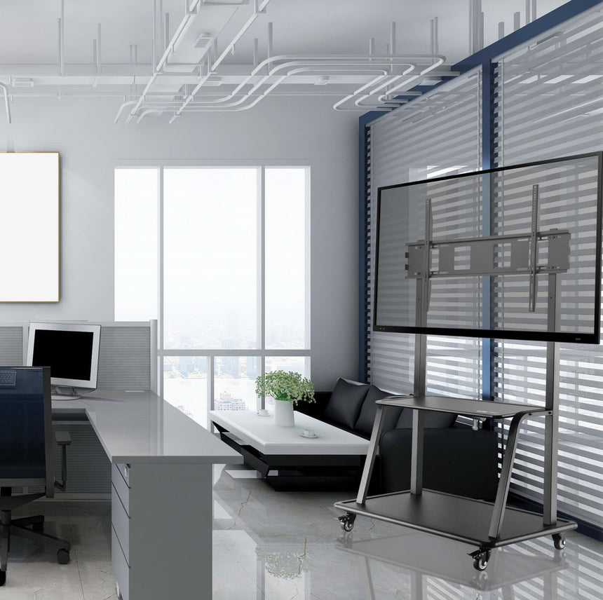 Tripp Lite Heavy-Duty Rolling TV Cart for 60" to 105" Flat-Screen Displays, Locking Casters, Black — Being Shipped