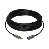 Tripp Lite USB 3.2 Gen 1 CL3-Rated Fiber Active Optical Cable (AOC), Extension/Repeater, A M/F, Black, 20 m (65 ft.) — Being Shipped