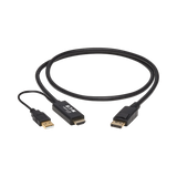 Tripp Lite HDMI to DisplayPort Active Adapter Cable (M/M) 4K, USB Power, Black, 1 m (3.3 ft.) — Being Shipped