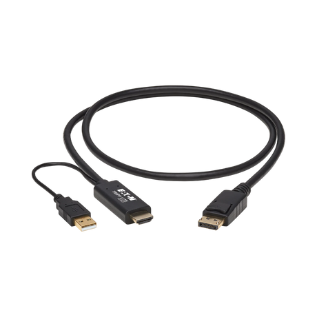 Tripp Lite HDMI to DisplayPort Active Adapter Cable (M/M) 4K, USB Power, Black, 1 m (3.3 ft.) — Being Shipped