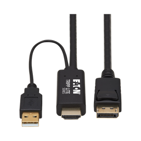 Tripp Lite HDMI to DisplayPort Active Adapter Cable (M/M) 4K, USB Power, Black, 1 m (3.3 ft.) — Being Shipped