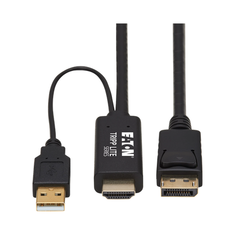 Tripp Lite HDMI to DisplayPort Active Adapter Cable (M/M) 4K, USB Power, Black, 1 m (3.3 ft.) — Being Shipped