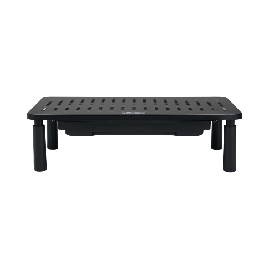 Tripp Lite Monitor Riser for Desk, 15 x 9 in. Height Adjustable, Storage Drawer, Metal, Black — Being Shipped