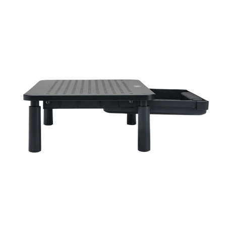 Tripp Lite Monitor Riser for Desk, 15 x 9 in. Height Adjustable, Storage Drawer, Metal, Black — Being Shipped