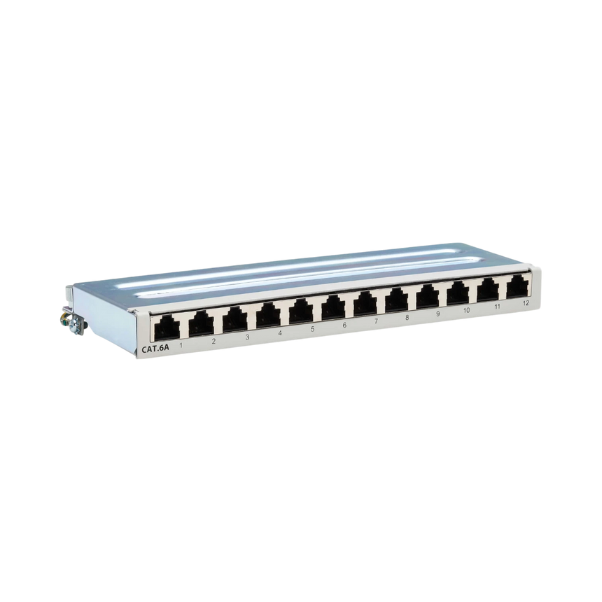 Tripp Lite Cat6a STP Patch Panel, 12 Ports, DIN Rail or Wall Mount, TAA — Being Shipped