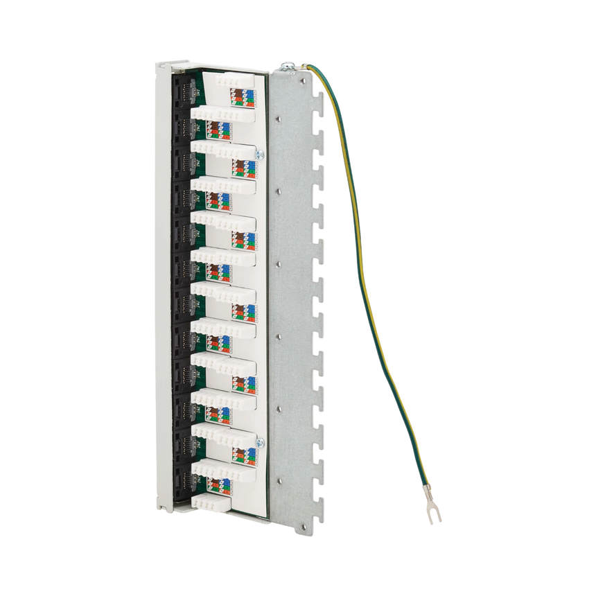 Tripp Lite Cat6a STP Patch Panel, 12 Ports, DIN Rail or Wall Mount, TAA — Being Shipped