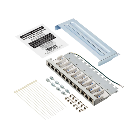 Tripp Lite Cat6a STP Patch Panel, 12 Ports, DIN Rail or Wall Mount, TAA — Being Shipped