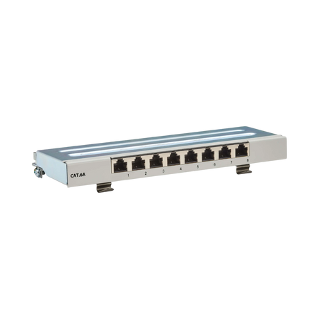 Tripp Lite Cat6a STP Patch Panel, 8 Ports, DIN Rail or Wall Mount, TAA — Being Shipped