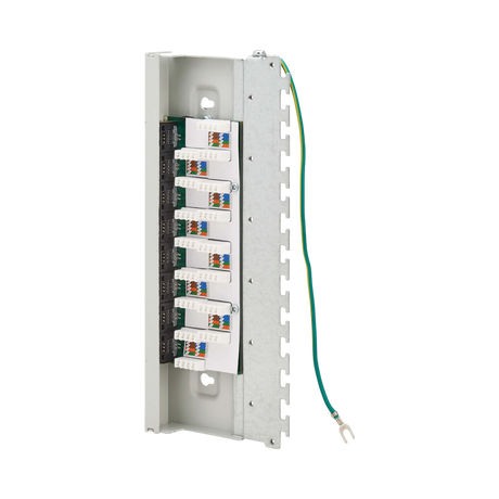 Tripp Lite Cat6a STP Patch Panel, 8 Ports, DIN Rail or Wall Mount, TAA — Being Shipped