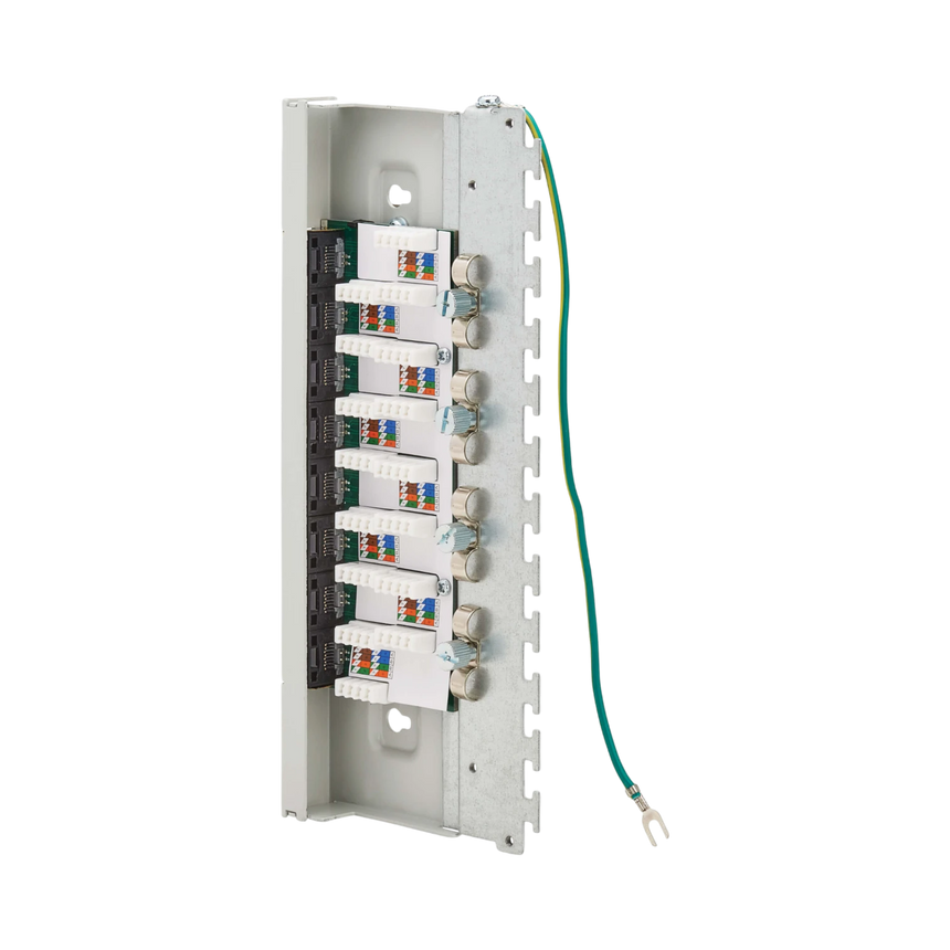Tripp Lite Cat6a STP Patch Panel, 8 Ports, DIN Rail or Wall Mount, TAA — Being Shipped