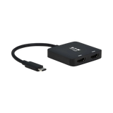 Tripp Lite USB-C Adapter, Dual Display, 4K 60 Hz HDMI, HDR, 4:4:4, HDCP 2.2, DP 1.4 Alt Mode, Black — Being Shipped
