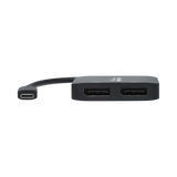 Tripp Lite USB-C Adapter, Dual Display, 4K 60 Hz DisplayPort, 8K, HDR, 4:4:4, HDCP 2.2, DP 1.4 Alt Mode, Black — Being Shipped
