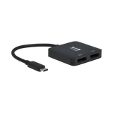 Tripp Lite USB-C Adapter, Dual Display, 4K 60 Hz DisplayPort, 8K, HDR, 4:4:4, HDCP 2.2, DP 1.4 Alt Mode, Black — Being Shipped