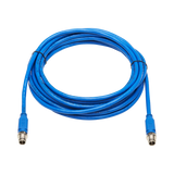 Tripp Lite M12 X-Code Cat6 1G UTP CMR-LP Ethernet Cable (M/M), IP68, PoE, Blue, 3 m (9.8 ft.), TAA — Being Shipped