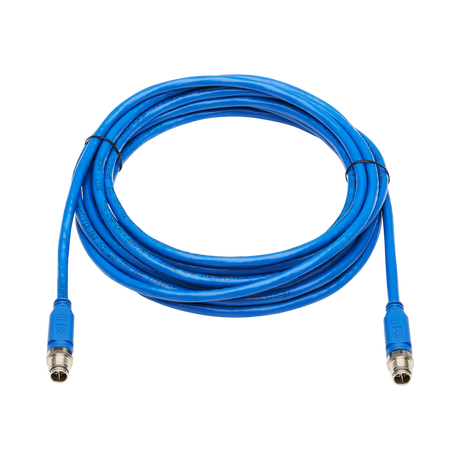 Tripp Lite M12 X-Code Cat6 1G UTP CMR-LP Ethernet Cable (M/M), IP68, PoE, Blue, 3 m (9.8 ft.), TAA — Being Shipped