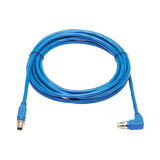 Tripp Lite M12 X-Code Cat6 1G UTP CMR-LP Ethernet Cable (Right-Angle M/M), IP68, PoE, Blue, 5 m (16.4 ft.), TAA — Being Shipped
