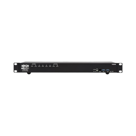 Tripp Lite 8-Port 4K HDMI/USB KVM Switch, 4K 60 Hz Video/Audio, USB Peripheral Sharing, 1U Rack-Mount, TAA — Being Shipped