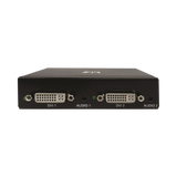 Tripp Lite 2-Port DVI Splitter with Audio and Signal Booster, Single-Link 1080p @ 60 Hz (DVI-D F/2xF), International Plug Adapters, TAA — Being Shipped