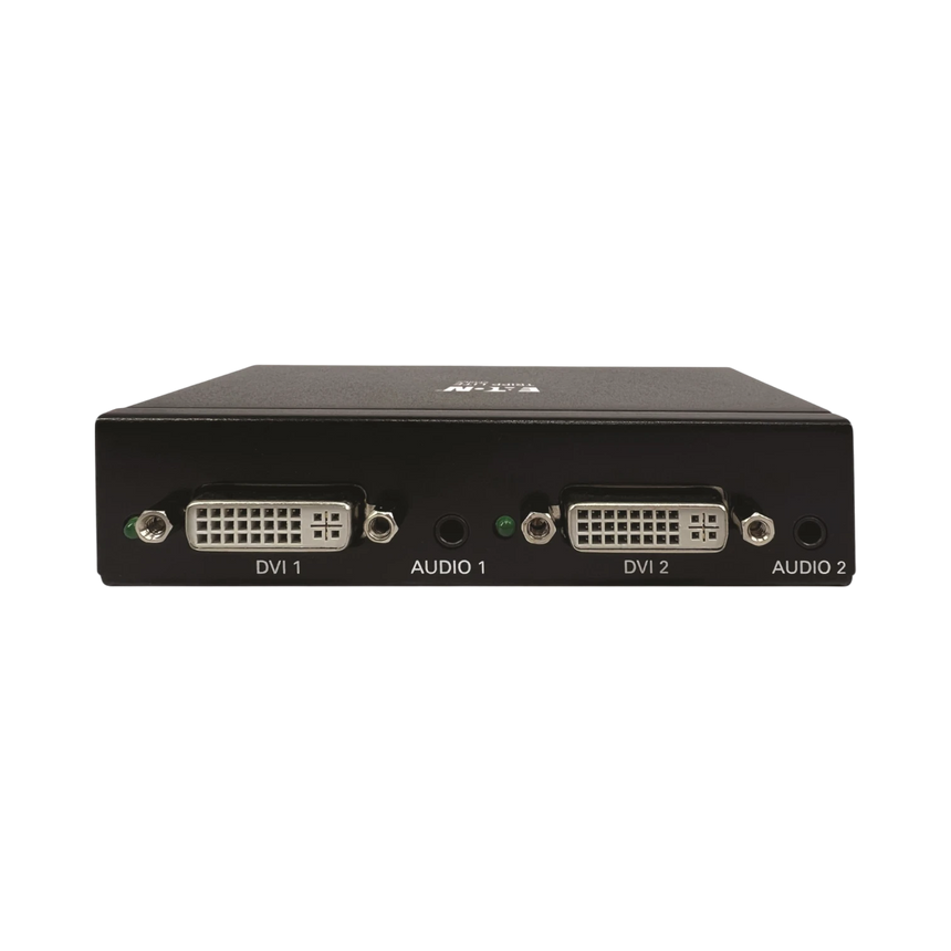 Tripp Lite 2-Port DVI Splitter with Audio and Signal Booster, Single-Link 1080p @ 60 Hz (DVI-D F/2xF), International Plug Adapters, TAA — Being Shipped